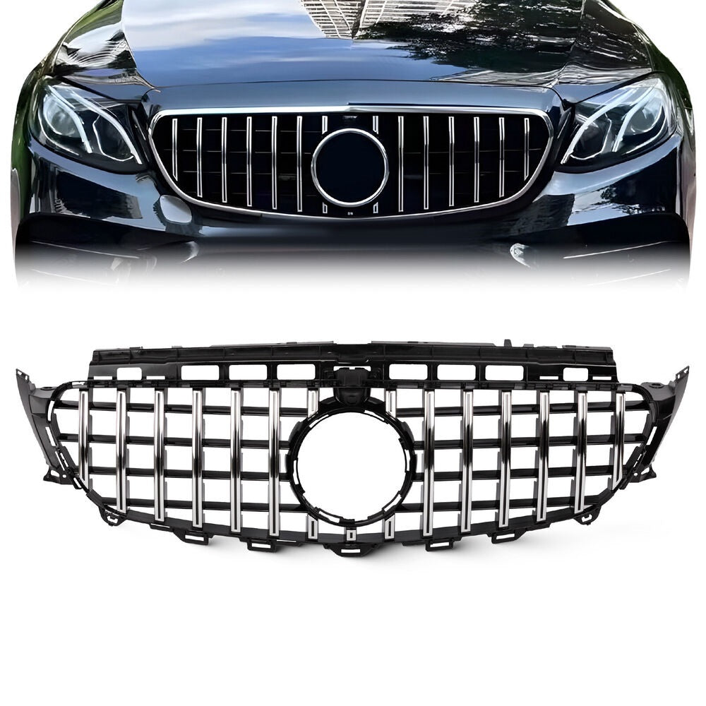 Forged LA GTR Chrome Grille Front Bumper Grille For Mercedes W213 E200 E300 E400 2016-2020