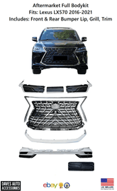 Aftermarket Products Lexus LX570 2016-2021 BODY KIT S Sport Look GRILLE & LIP SPOILERS
