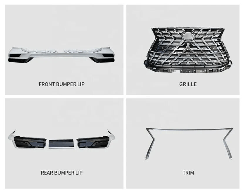 Aftermarket Products Lexus LX570 2016-2021 BODY KIT S Sport Look GRILLE & LIP SPOILERS