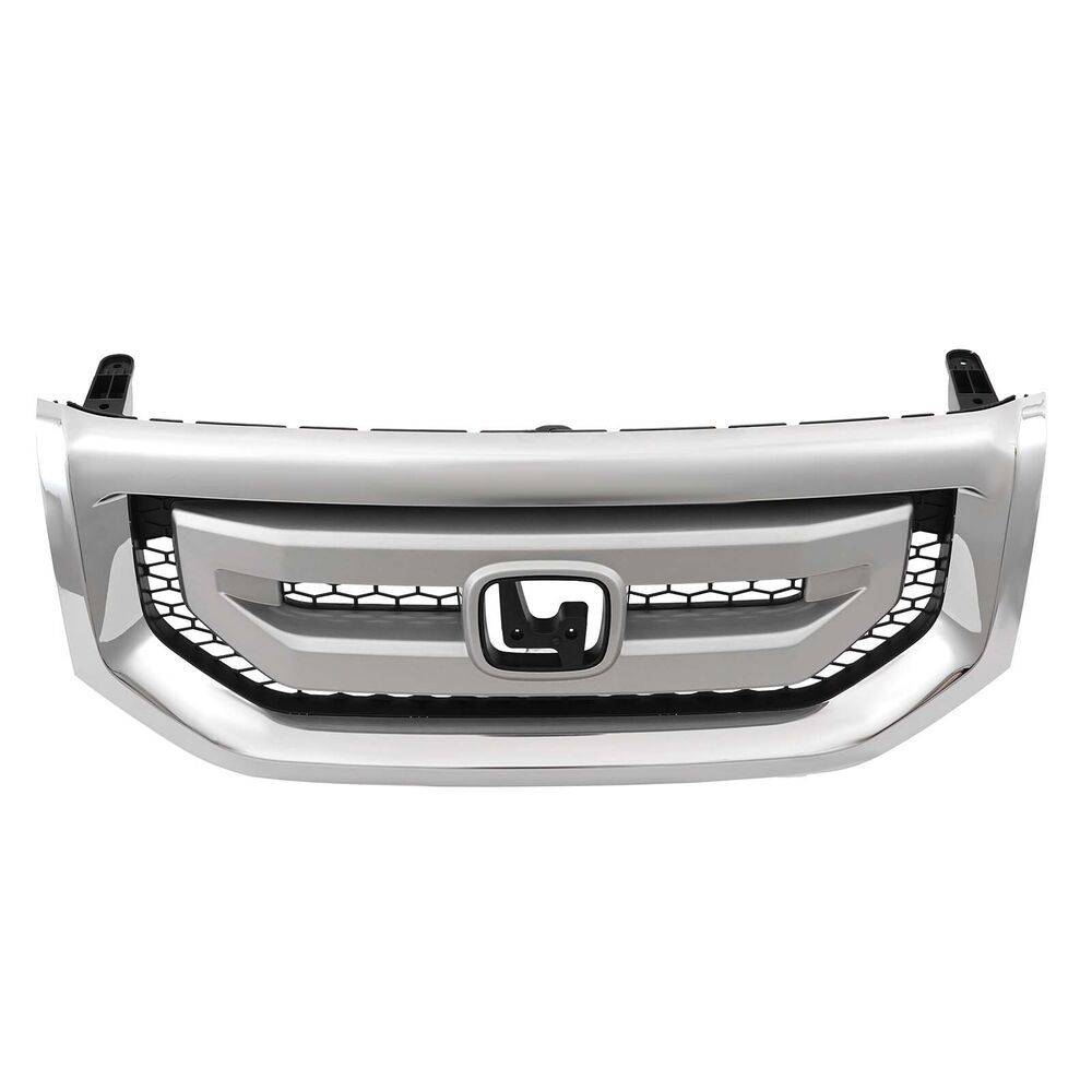 Forged LA New Grille Assembly W/ Surround Trim + Chrome Molding For 2009-2011 Honda Pilot