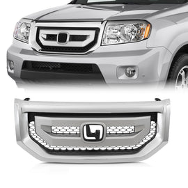 Forged LA New Grille Assembly W/ Surround Trim + Chrome Molding For 2009-2011 Honda Pilot