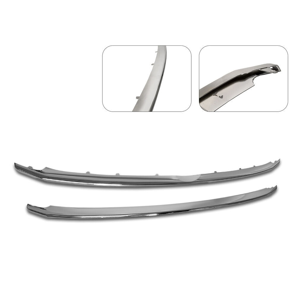 Forged LA Pair Of Lower & Upper Grille Trim Chrome For 2011-2015 Ford Explorer