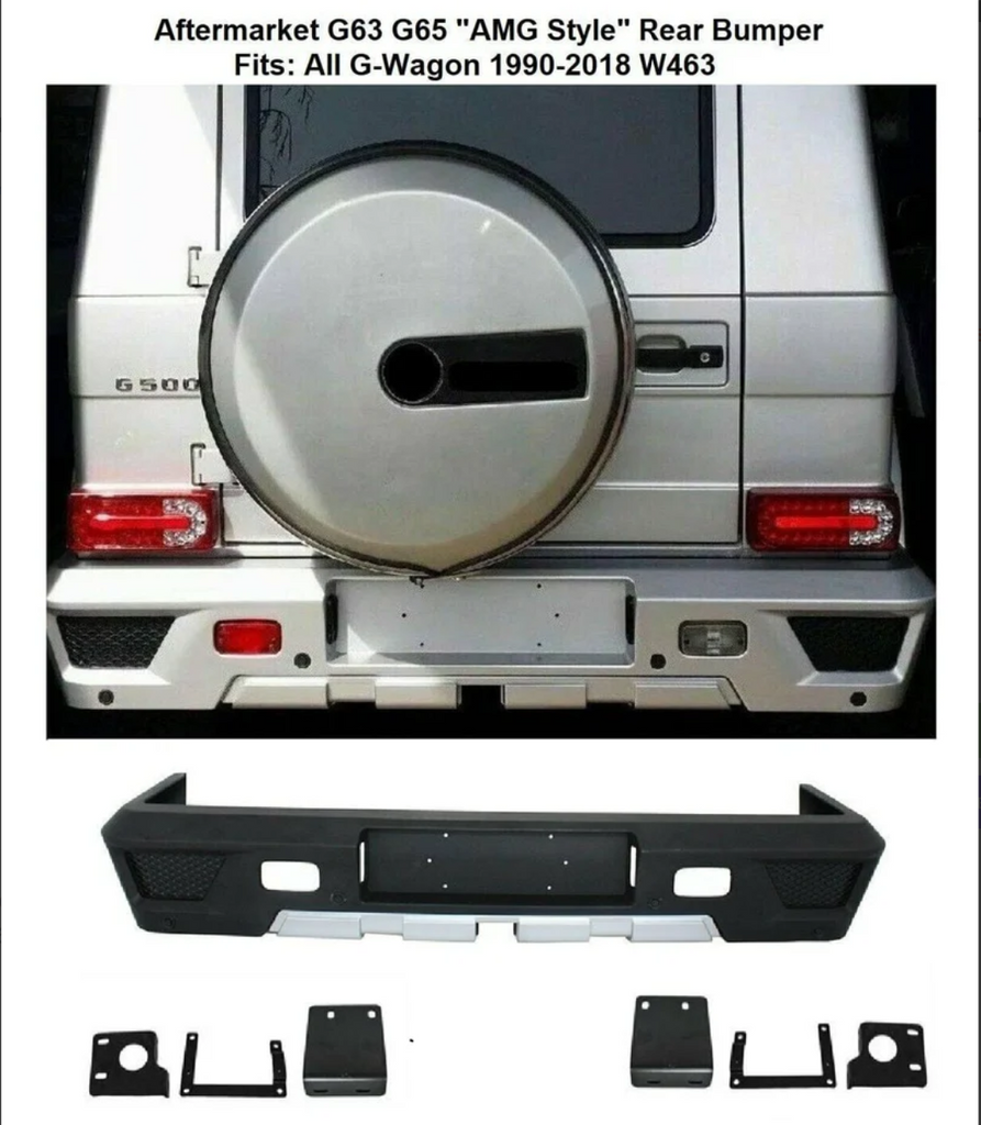 G55 G500 G550 Amg Rear Bumper G63 Upgrade G-Wagon Style Bracket W463 New