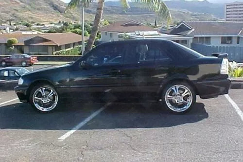 Daves Auto Accessories Rear Spoiler with Light Factory Style For Mercedes-Benz C43 AMG 1995-2000