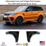 Aftermarket Front Fender Panel Driver & Passenger Fit 18-22 Land Range Rover SVR