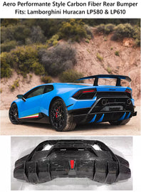 Aftermarket Lamborghini Huracan LP580 LP610 PFM Forged Carbon Fiber Rear Bumper