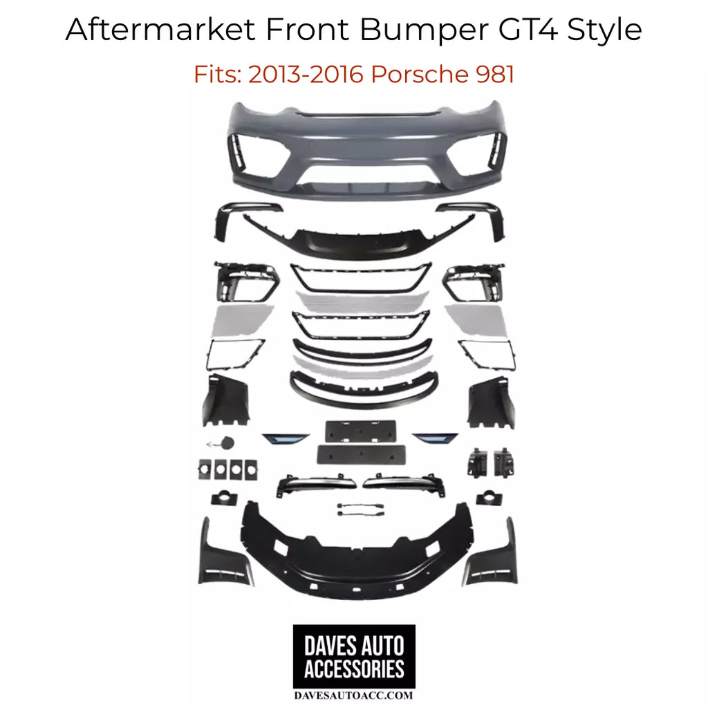 GT4 Style Front Bumper for 13-16 Porsche 981 Cayman & Boxster