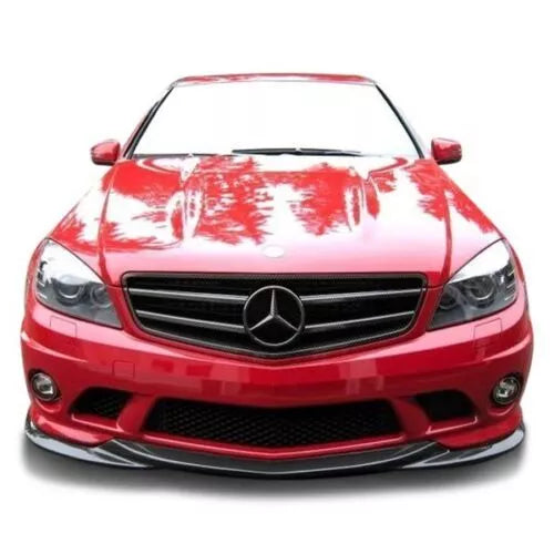 Front Bumper Lip Spoiler Tuner Style For Mercedes-Benz C63 AMG 2008-2017