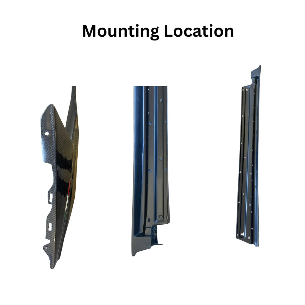 Half-Exposed Dry Carbon Fiber SVJ Style Side Skirts Lamborghini Aventador 11-21