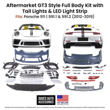 Load image into Gallery viewer, Daves Auto Accessories VehiclePartsAndAccessories 2012-2019 Porsche 911 991 GT3 Style Full Body Kit Conversion w/ Taillights