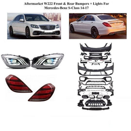 - VehiclePartsAndAccessories Aftermarket 14-17 W222 S-Class AMG Style 2018+ Body Kit S63 S65 FULL FACELIFT