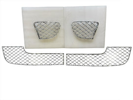 - VehiclePartsAndAccessories Aftermarket Chrome Bumper Lower Mesh Grille Fit Bentley Continental Gt Gtc 12-15 6.0L 4 Pcs