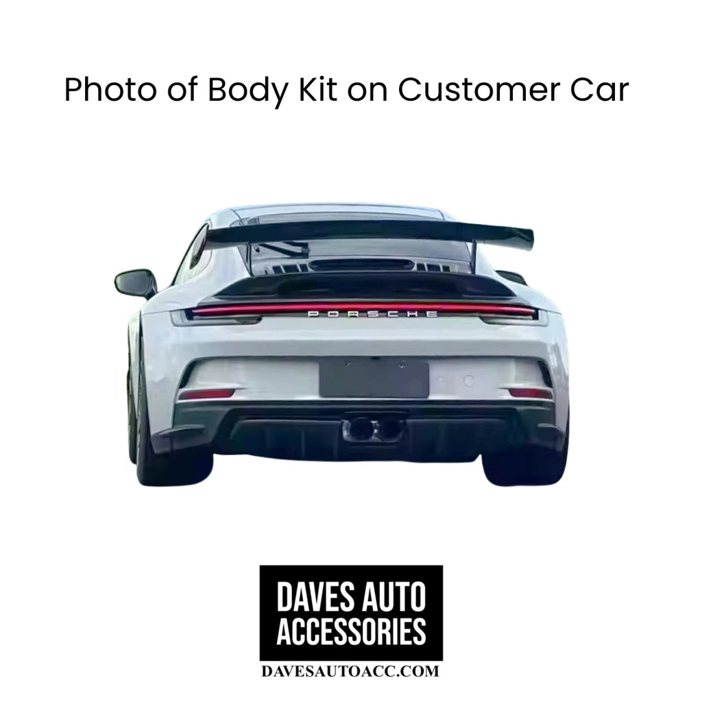 - VehiclePartsAndAccessories Aftermarket GT3 Style Dry Carbon Fiber Tail Wing & Spoiler for 20-25 Porsche 911