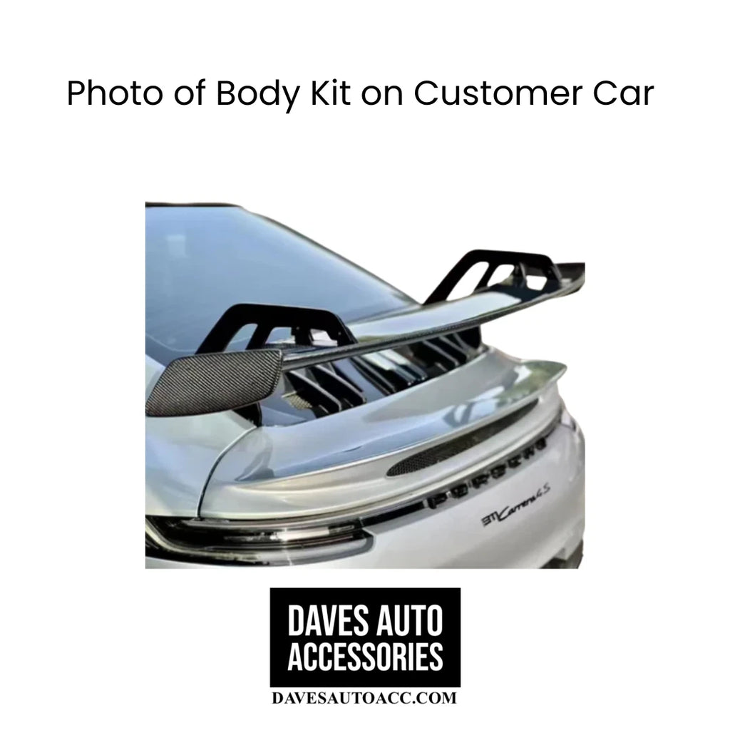 - VehiclePartsAndAccessories Aftermarket GT3 Style Dry Carbon Fiber Tail Wing & Spoiler for 20-25 Porsche 911