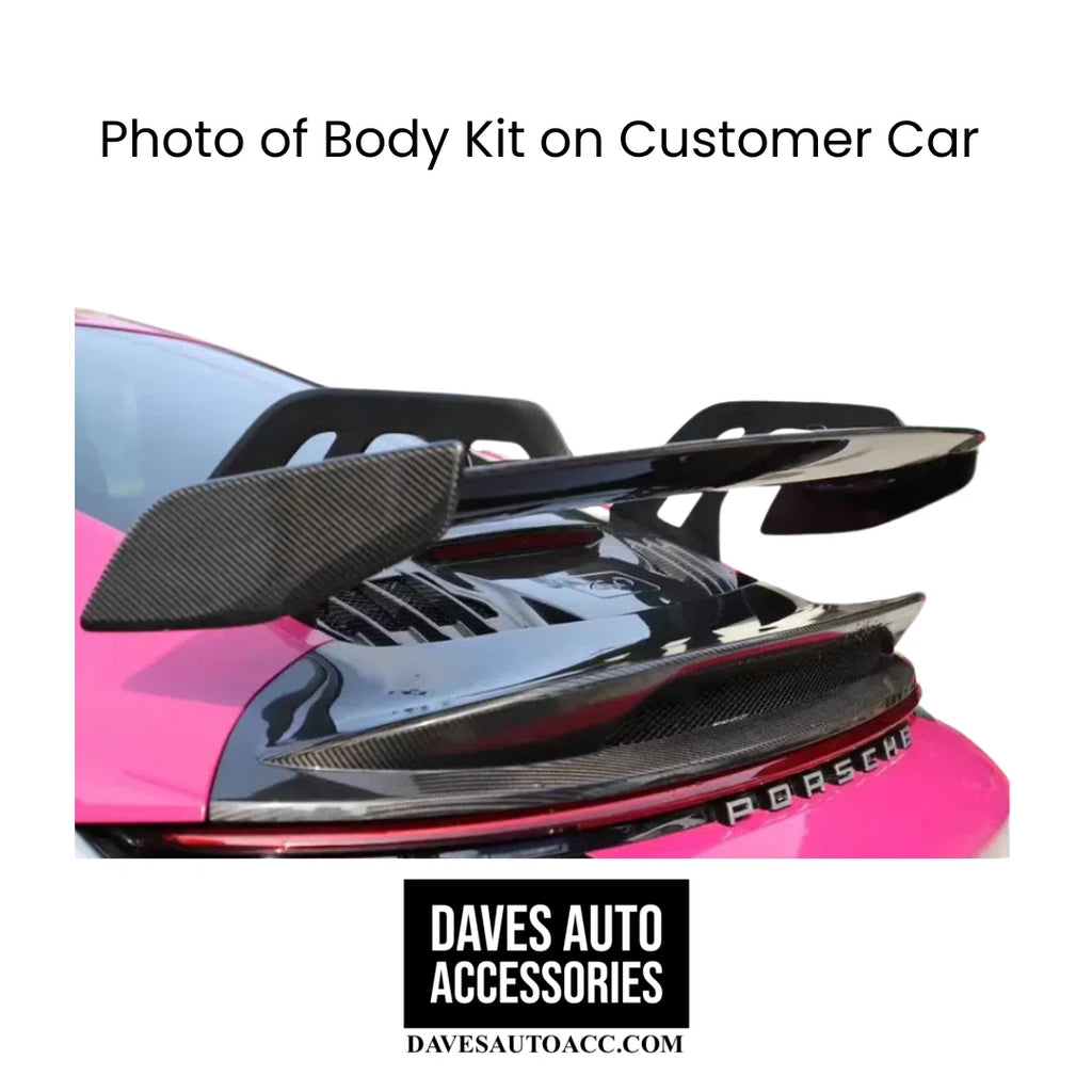 - VehiclePartsAndAccessories Aftermarket GT3 Style Dry Carbon Fiber Tail Wing & Spoiler for 20-25 Porsche 911