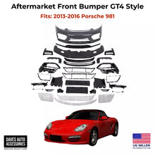 Load image into Gallery viewer, - VehiclePartsAndAccessories GT4 Style Front Bumper for 13-16 Porsche 981 Cayman &amp; Boxster
