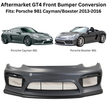 Load image into Gallery viewer, - VehiclePartsAndAccessories GT4 Style Front Bumper for 13-16 Porsche 981 Cayman &amp; Boxster
