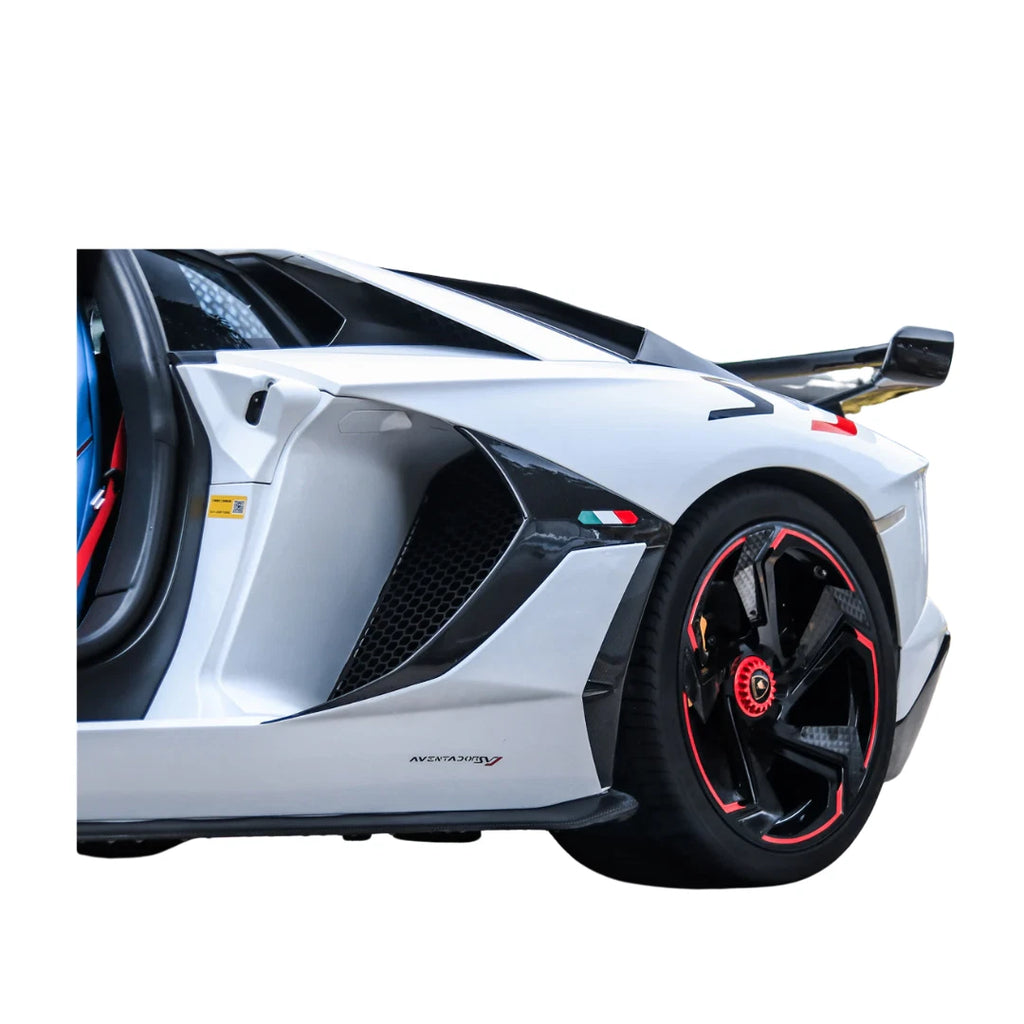 - VehiclePartsAndAccessories Half-Exposed Dry Carbon Fiber SVJ Style Side Skirts Lamborghini Aventador 11-21