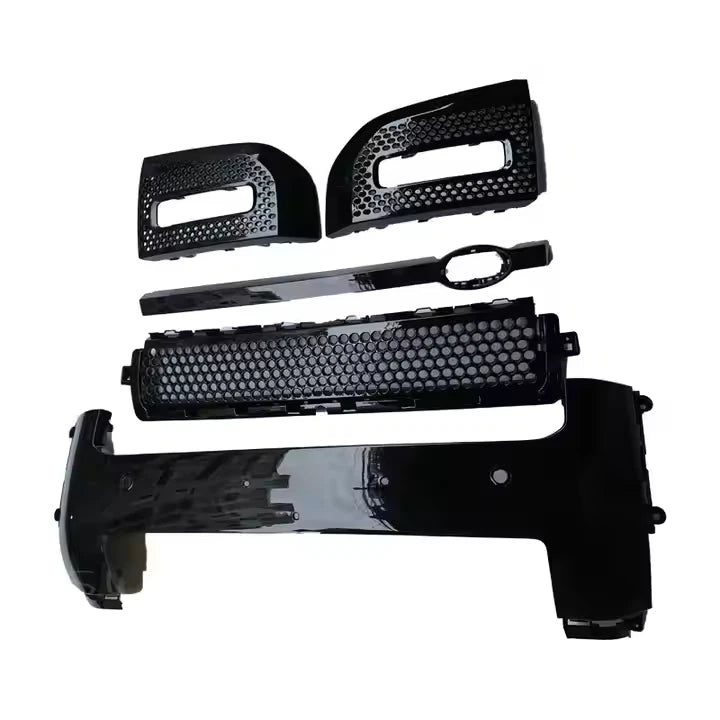 - VehiclePartsAndAccessories Land Rover Defender 110/90 2020-2025 Gloss Black Bumper Cover Trim Body Kits