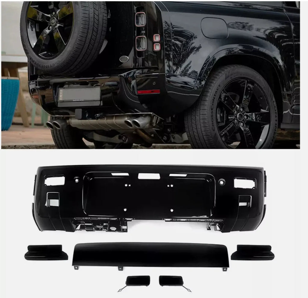 Defender Body Clips Land Rover Defender 110/90 2020-2025 Gloss Black Bumper Cover Trim Bod ...