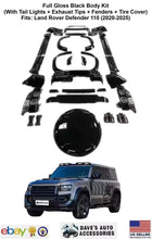 Load image into Gallery viewer, - VehiclePartsAndAccessories Land Rover Defender 110/90 2020-2025 Gloss Black Bumper Cover Trim Body Kits