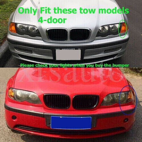 Forged LA VehiclePartsAndAccessories M-Tech Style Front Bumper for BMW E46 323i 325i 328i 99-06 W/ fog lamp 4Door