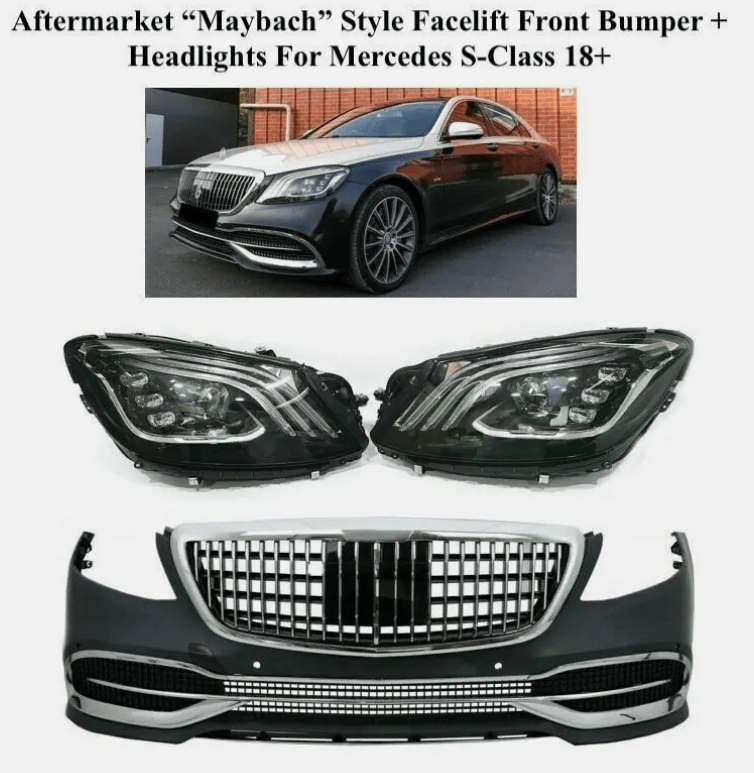 Mercedes-Benz VehiclePartsAndAccessories S63 Bumper Maybach 560 Front Conversion kit grille + Headligh S550