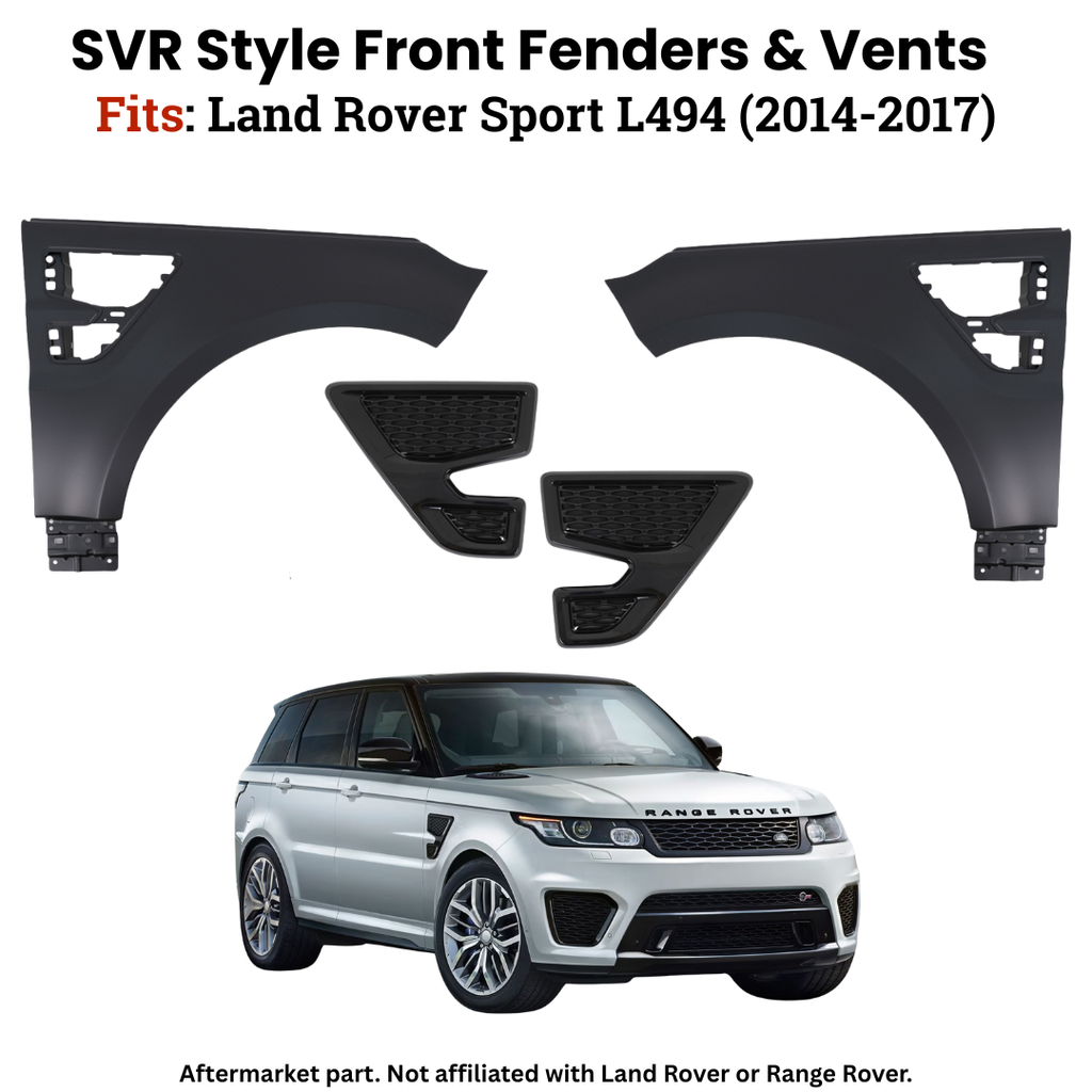Daves Auto Accessories VehiclePartsAndAccessories SVR Style Front Driver & Passenger Fenders & Vents Fits Range Rover Sport 14-17