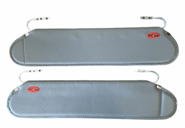 Forged LA 1972-1995 Jeep CJ/YJ Gray - Light Grey - Replacement Sun Visors (Pair)