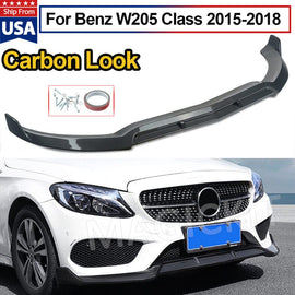 Forged LA 2015-18 MERCEDES BENZ C CLASS C205 A205 W205 BRABUS STYLE FRONT LIP SPLITTER