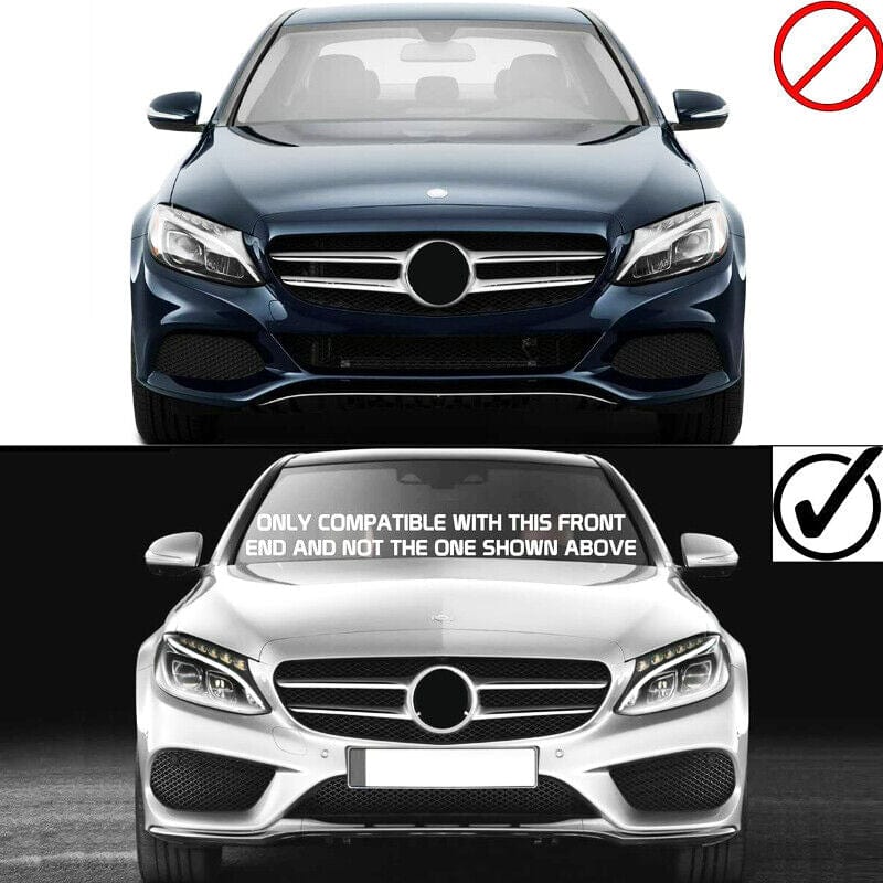 Forged LA 2x Front Bumper Fog Lamp Fog Light Grille Cover Trim For Benz W205 C300 2015-16