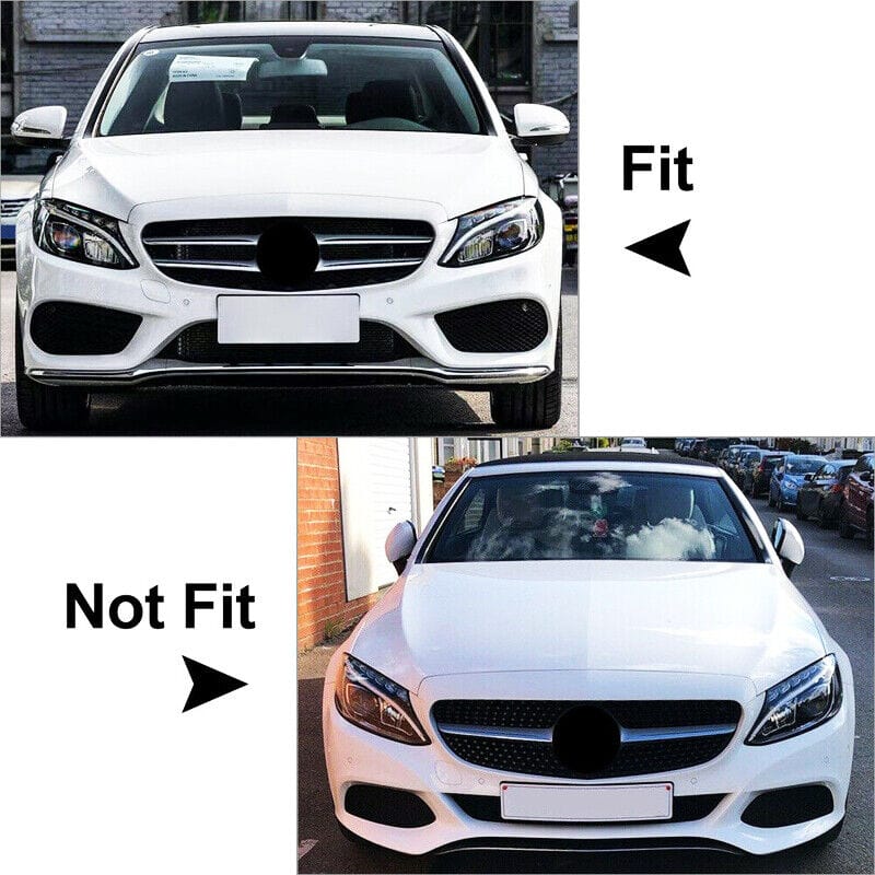 Forged LA 2x Front Bumper Fog Lamp Fog Light Grille Cover Trim For Benz W205 C300 2015-16