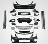 Aftermarket 14-17 W222 S63 S65 AMG Style Front Rear Bumper Diffuser Body Kit AMG