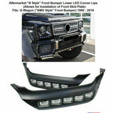 Aftermarket 4X4 B Style Front Bumper Lower LED Lip Spoiler Wing | G63 G65 AMG