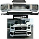 Aftermarket B-Style G63 G65 Amg Front Bumper Lower Lip Led Upper Scoop Body Kit