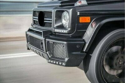 Forged LA AFTERMARKET B-STYLE G63 G65 AMG FRONT BUMPER LOWER LIP LED UPPER SCOOP BODY KIT