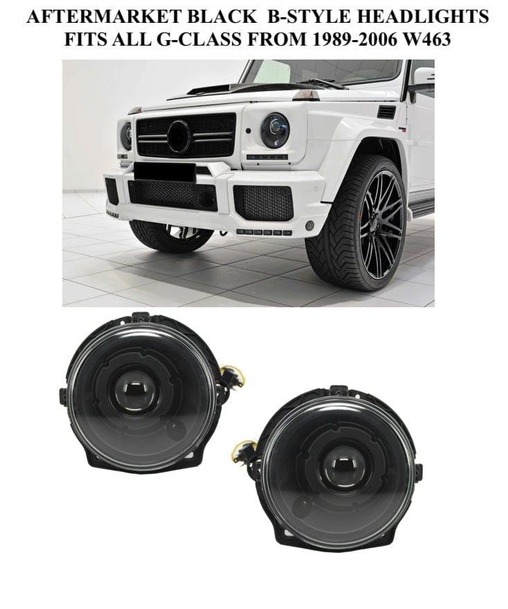 Forged LA AFTERMARKET B-STYLE HEADLIGHTS PROJECTOR FIT 89-06 G-CLASS G63 G55 G550 W463 AMG