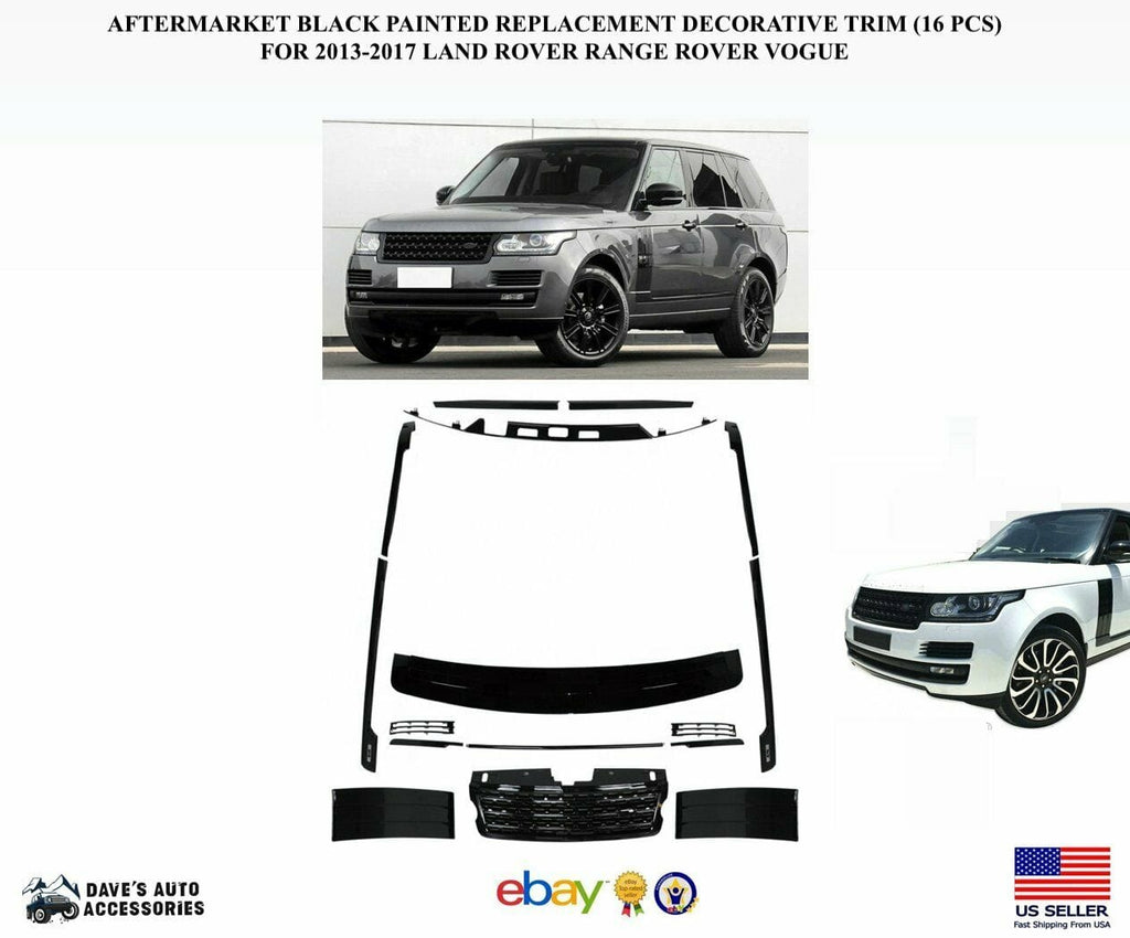 Forged LA Aftermarket Black Decorative Trim Kit For Land Rover Range Rover Vogue HSE13-17