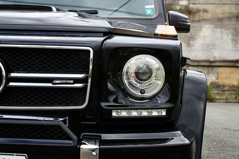 Forged LA AFTERMARKET BLACK HEADLIGHT COVER BEZEL LED DRL FIT ALL 90-18 G-CLASS W463 G63
