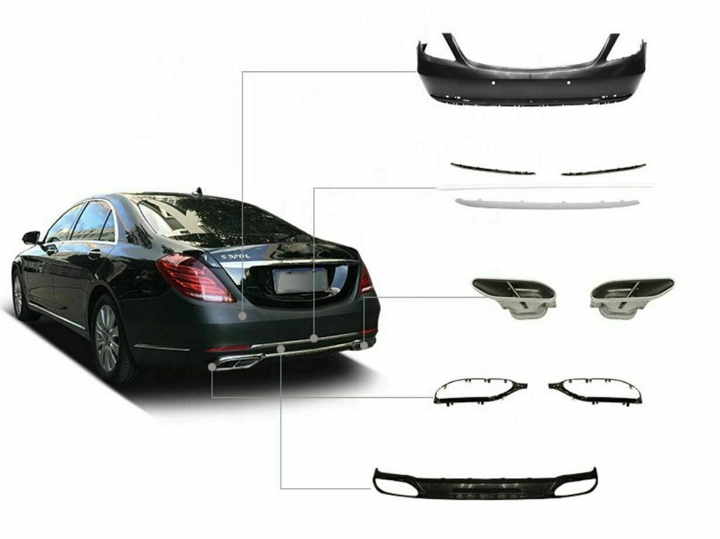Forged LA Aftermarket Body Kit "Maybach Style" Fit Benz 18-20 S-Class W222 560 Conversion