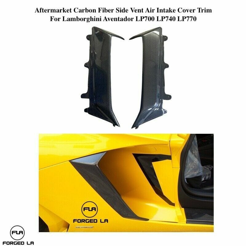 Forged LA Aftermarket Carbon Fiber Side Vent Air Intake Cover For Lamborghini Aventador