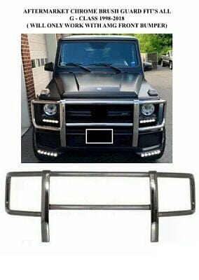 Forged LA Aftermarket Chrome Front Bumper Grille Brush Guard AMG STYLE - G63 G500 G-Wagon