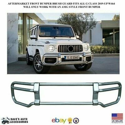 Aftermarket Products Aftermarket Chrome Front Grille Brush Guard - Mercedes Benz W463 G63 2019+ Style