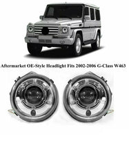 Load image into Gallery viewer, Forged LA Aftermarket Chrome Headlight Pair Fit 02-06 Benz W463 G Class Wagon G500 G550G55