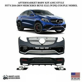 Forged LA Aftermarket Full Body Kit AMG Style For 16-19 Benz GLE63 Coupe Bumper Diffuser