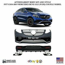 Load image into Gallery viewer, Aftermarket Products Aftermarket Full Body Kit AMG Style For 16-19 Benz GLE63 Coupe Bumper Diffuser