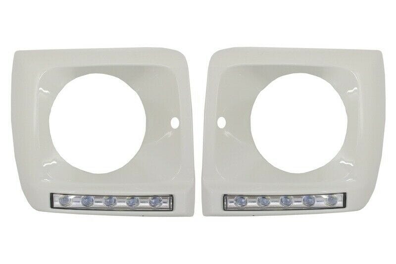Forged LA Aftermarket G63 Style LED Headlight White Bezel Fits 02-06 Mercedes W463 G Class