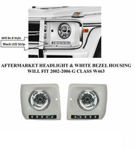 Load image into Gallery viewer, Forged LA Aftermarket G63 Style LED Headlight White Bezel Fits 02-06 Mercedes W463 G Class