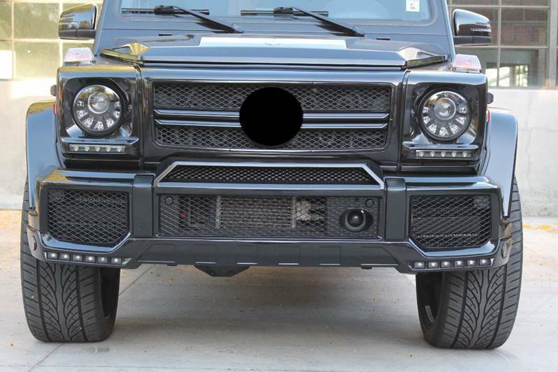 Forged LA AFTERMARKET M-LOOK BLK SQUARE LED HEADLIGHTS FIT 07-18 G CLASS G63 G550 W463 AMG