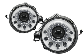Forged LA AFTERMARKET M-STYLE HEADLIGHTS PROJECTOR FIT 89-06 G-CLASS G63 G55 G550 W463 AMG